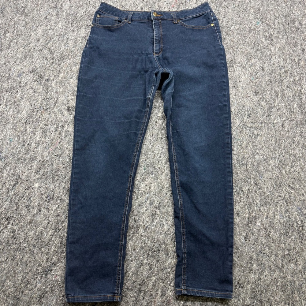Jones New York Signature Skinny Jeans Dark Wash Indigo High RiseWomen 10 31x27.5